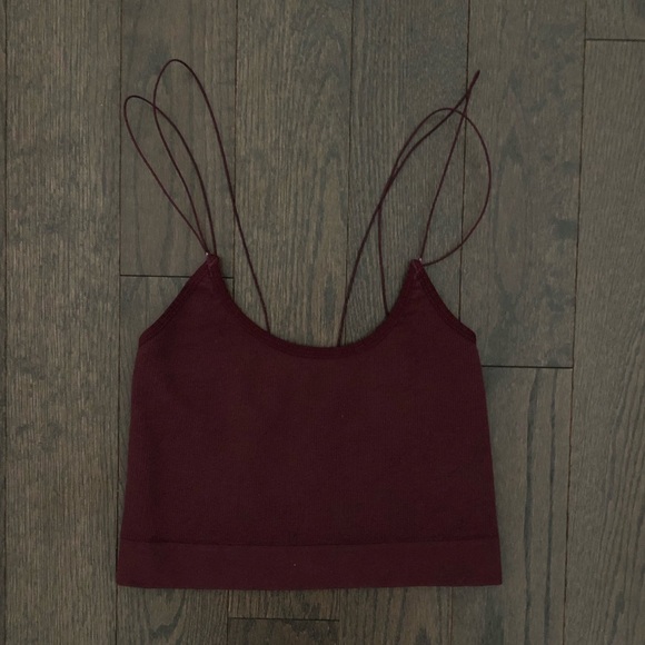 UO Burgundy Tube Top - Picture 2 of 4